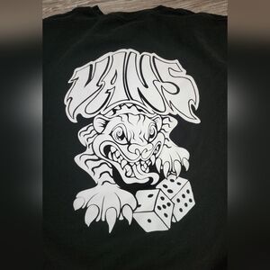 Vans No Dice Dragon 8 Ball Eyes 7-11 Winner Graphic T-Shirt Black Mens Large